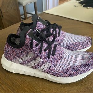 Adidas woven purple sneakers